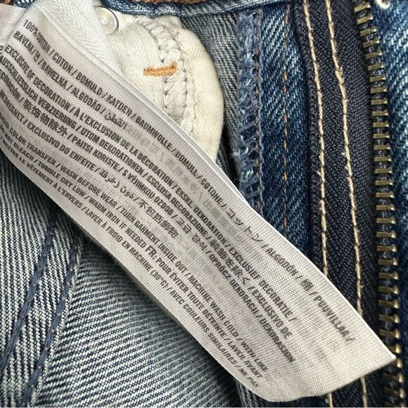 ABERCROMBIE Annie High Rise‎ Girlfriend Distressed Jeans Womens 29 Frayed Hem - Picture 7 of 11